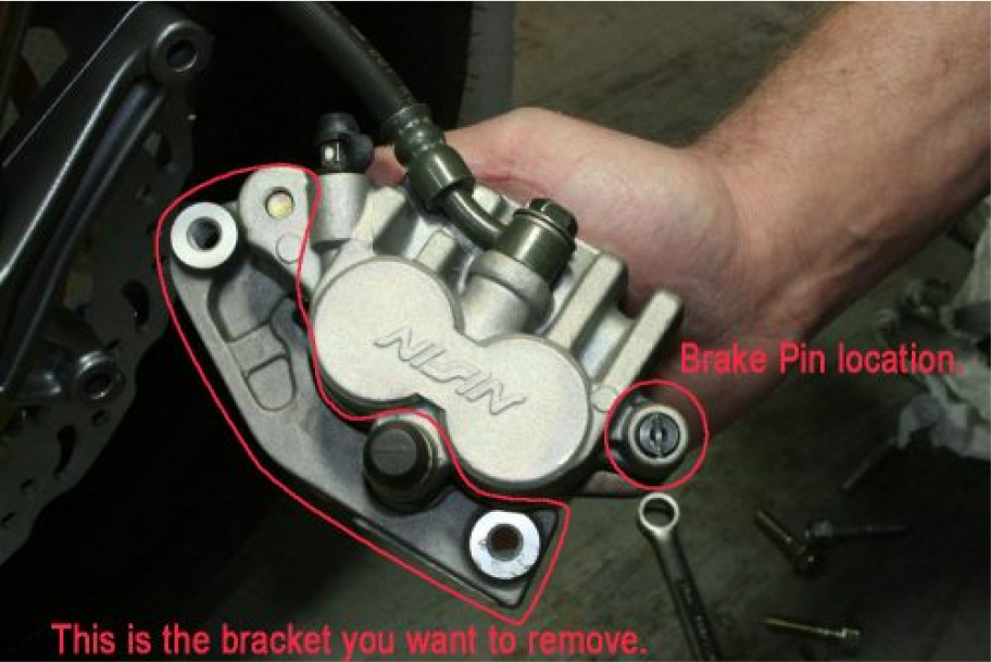 How to install a DR650 Caliper Bracket