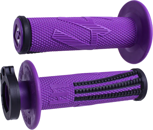 ODI Emig Pro V2 lock-on grips in purple and black