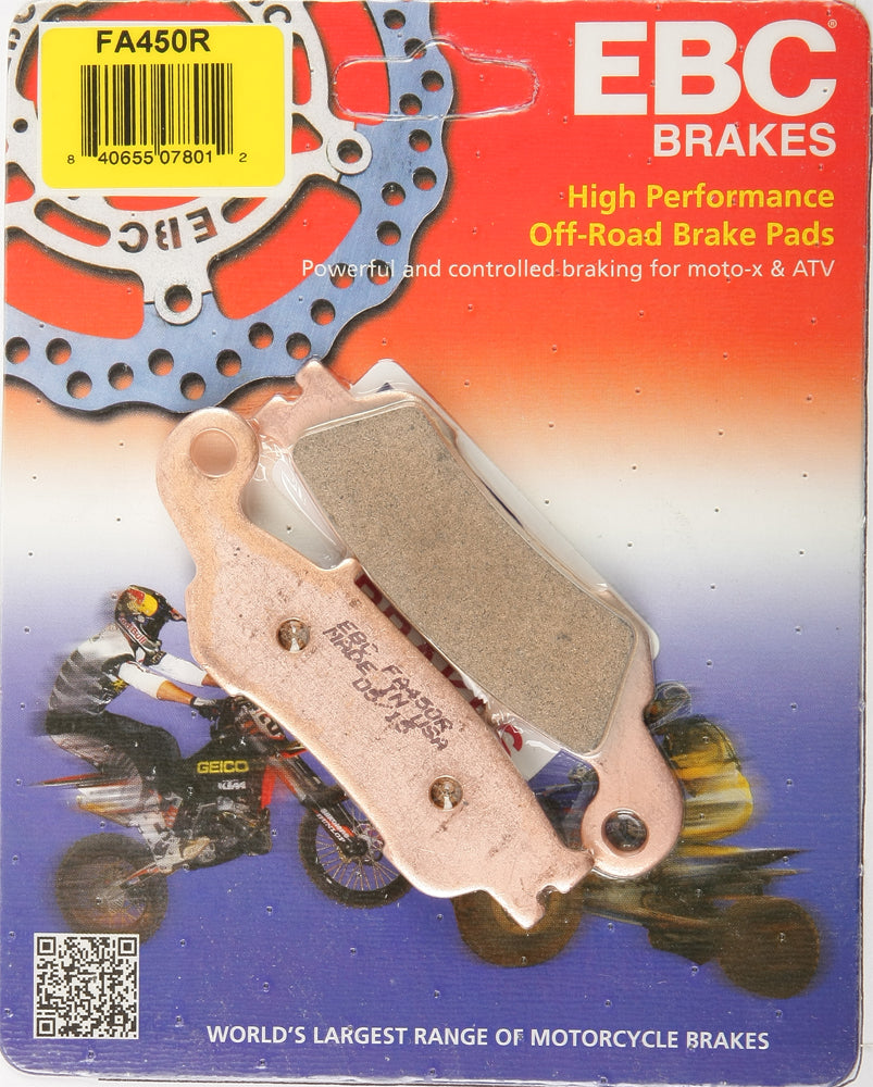 EBC FA450R long-life sintered front brake pads for Yamaha YZ and YZ-F
