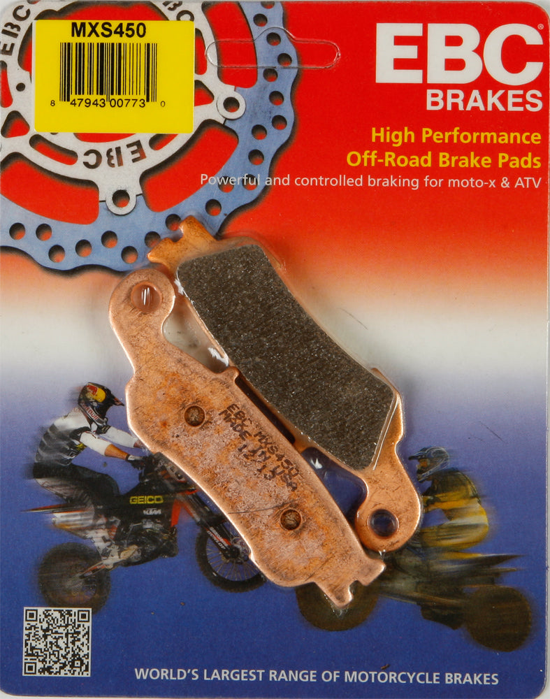 EBC MXS450 race sintered front brake pads for Yamaha YZ and YZ-F