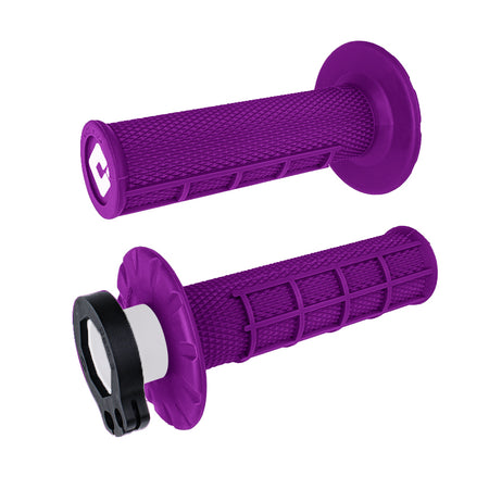 ODI half-waffle V2 lock-on grips in purple