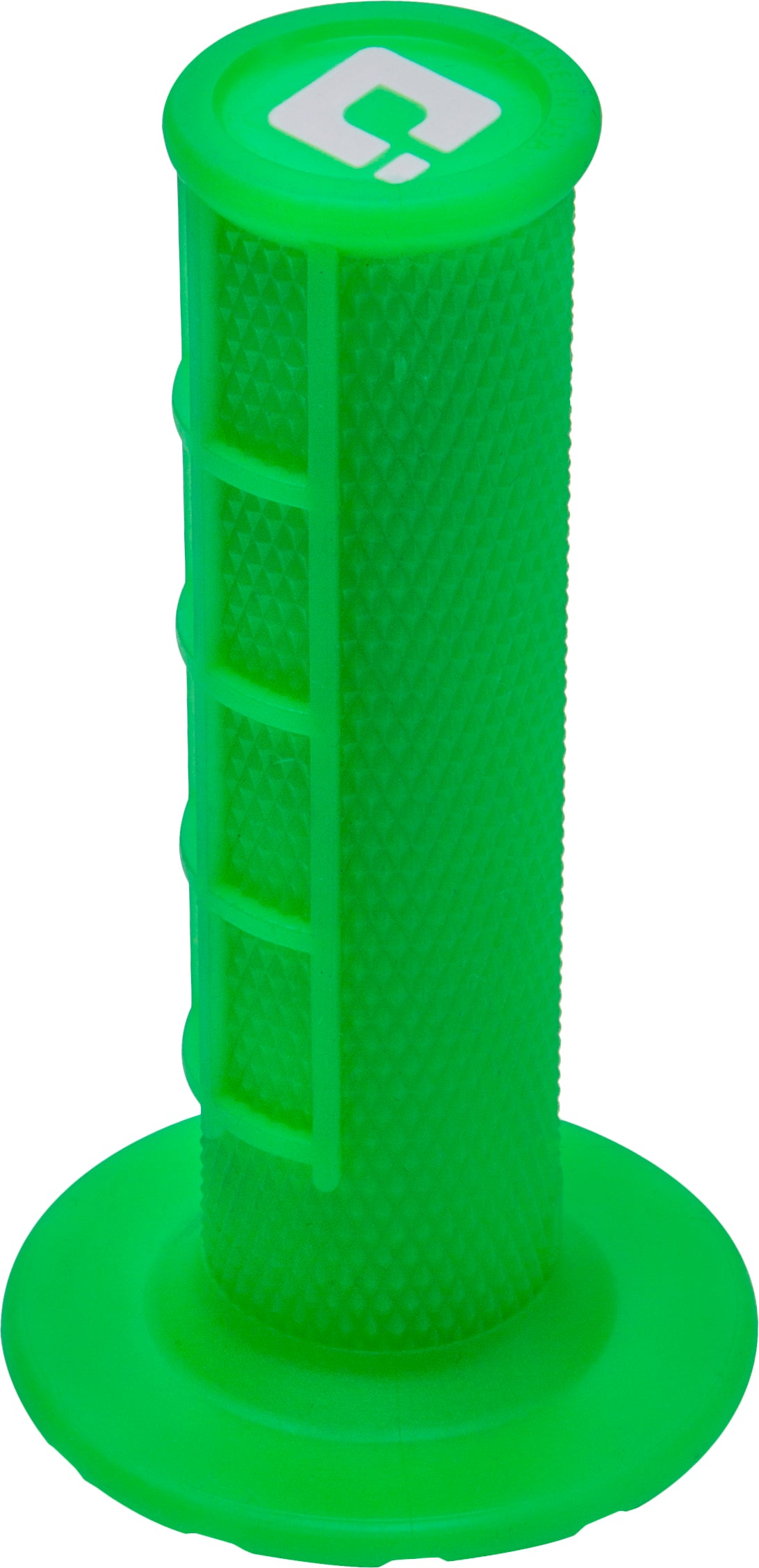 ODI half-waffle V2 lock-on grips in neon green