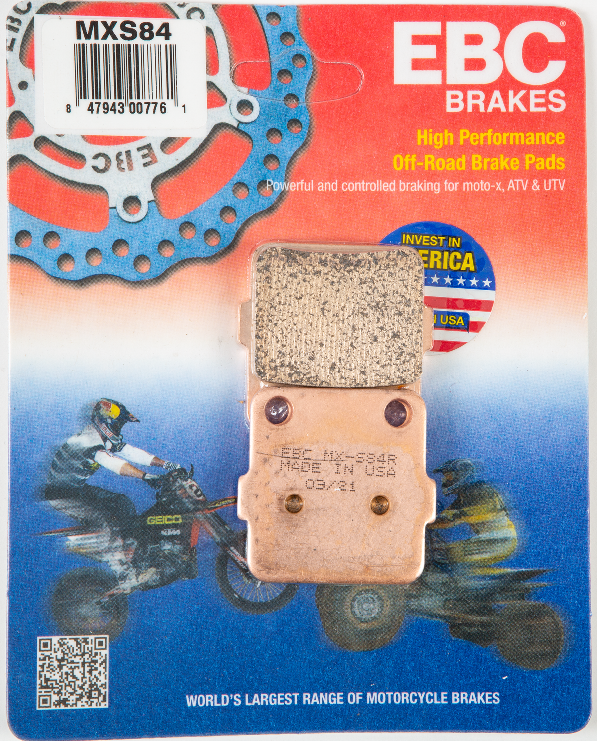 EBC MXS84 race sintered mini MX brake pads