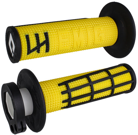 ODI Emig 2.0 V2 lock-on grips in yellow and black