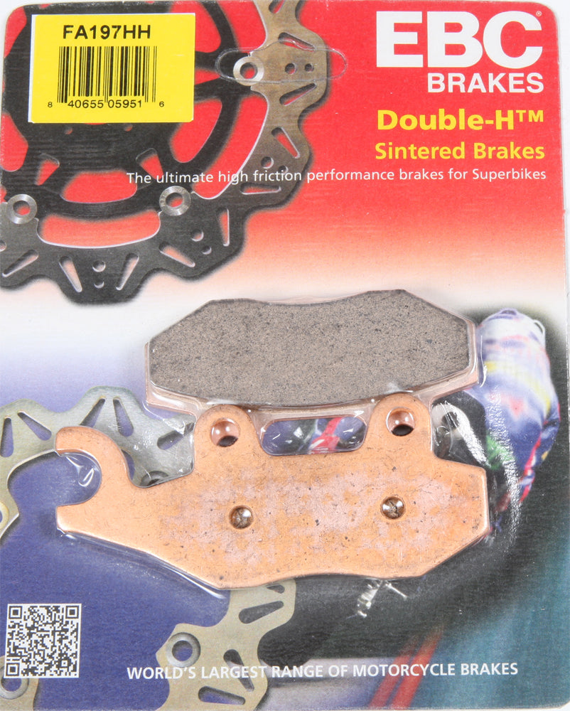 EBC FA197HH sintered rear brake pads for the 2008+ Kawasaki KLR650