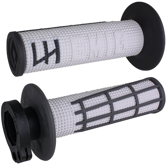 ODI Emig 2.0 V2 lock-on grips in white and graphite