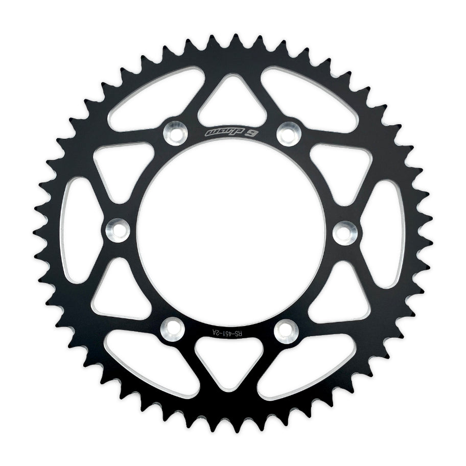 Warp 9 Suzuki DR650 rear sprocket in black anodized aluminum
