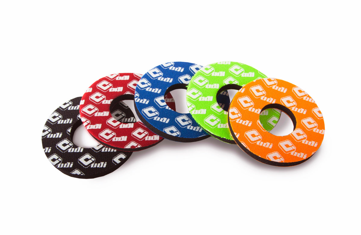ODI grip donuts lineup; we stock black, shown at left