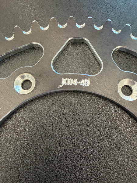 KTM 49T BLACK ALUMINUM SPROCKET