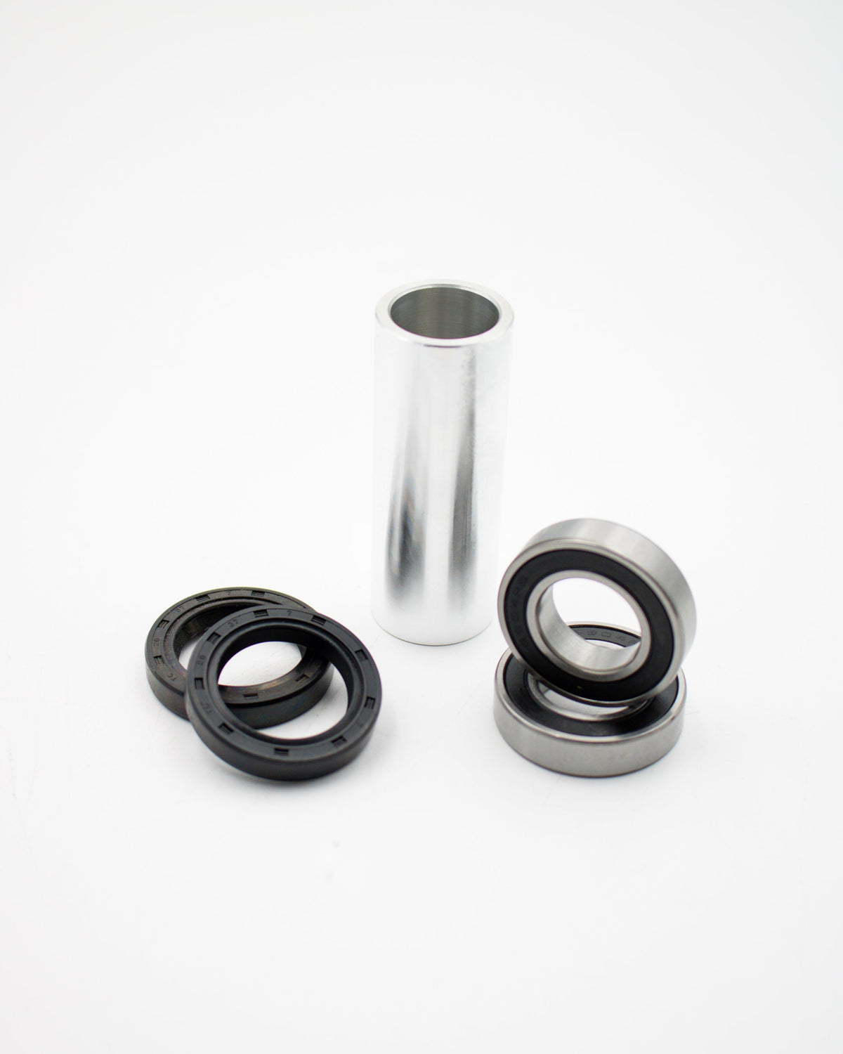 Warp 9 rear wheel bearing kit: sealed bearings, seals and an aluminum distance tube