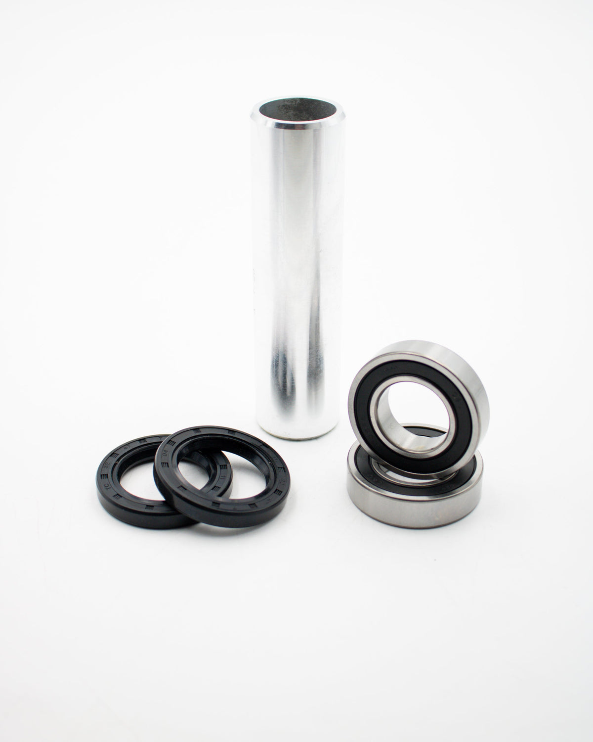 Warp 9 rear wheel bearing kit: sealed bearings, seals and an aluminum distance tube