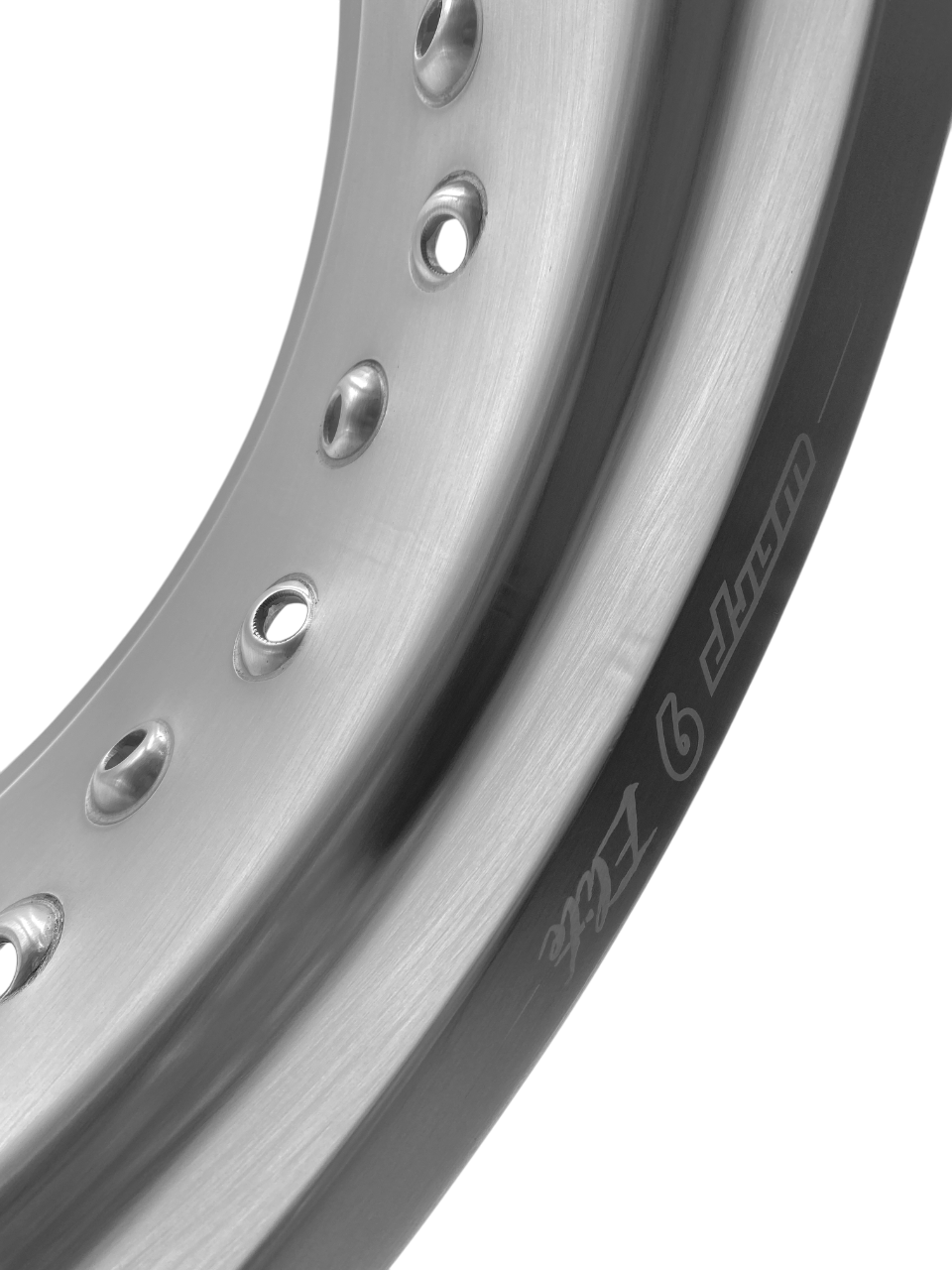Warp 9 supermoto rim in silver anodized aluminum