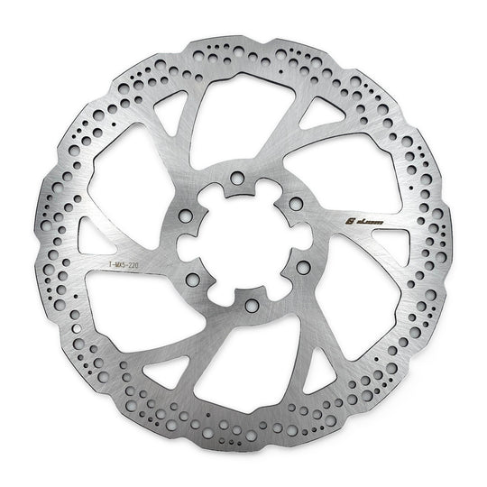 Warp 9 Talaria MX5 fixed brake rotor in drilled stainless steel