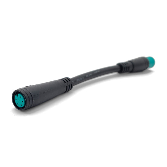 Warp 9 Talaria throttle extension cable, a short black lead with teal connectors