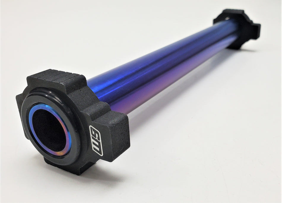 Warp 9 titanium rear axle TI-AXLE44-B, burnt blue, 25 mm, replaces OEM 77710085044