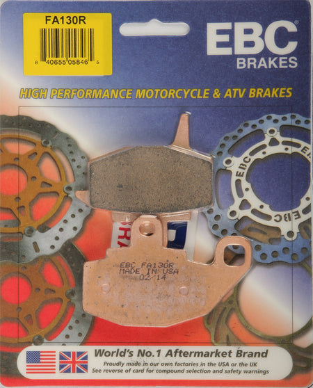 EBC FA130R sintered front brake pads for the 1987-2007 Kawasaki KLR650