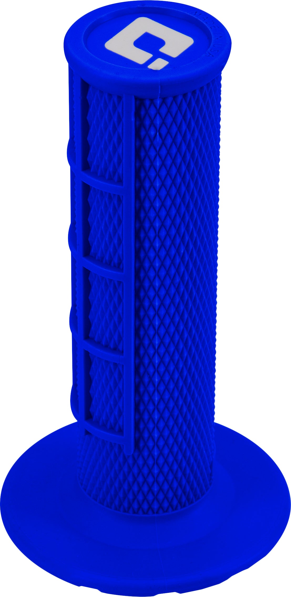 ODI half-waffle V2 lock-on grips in blue