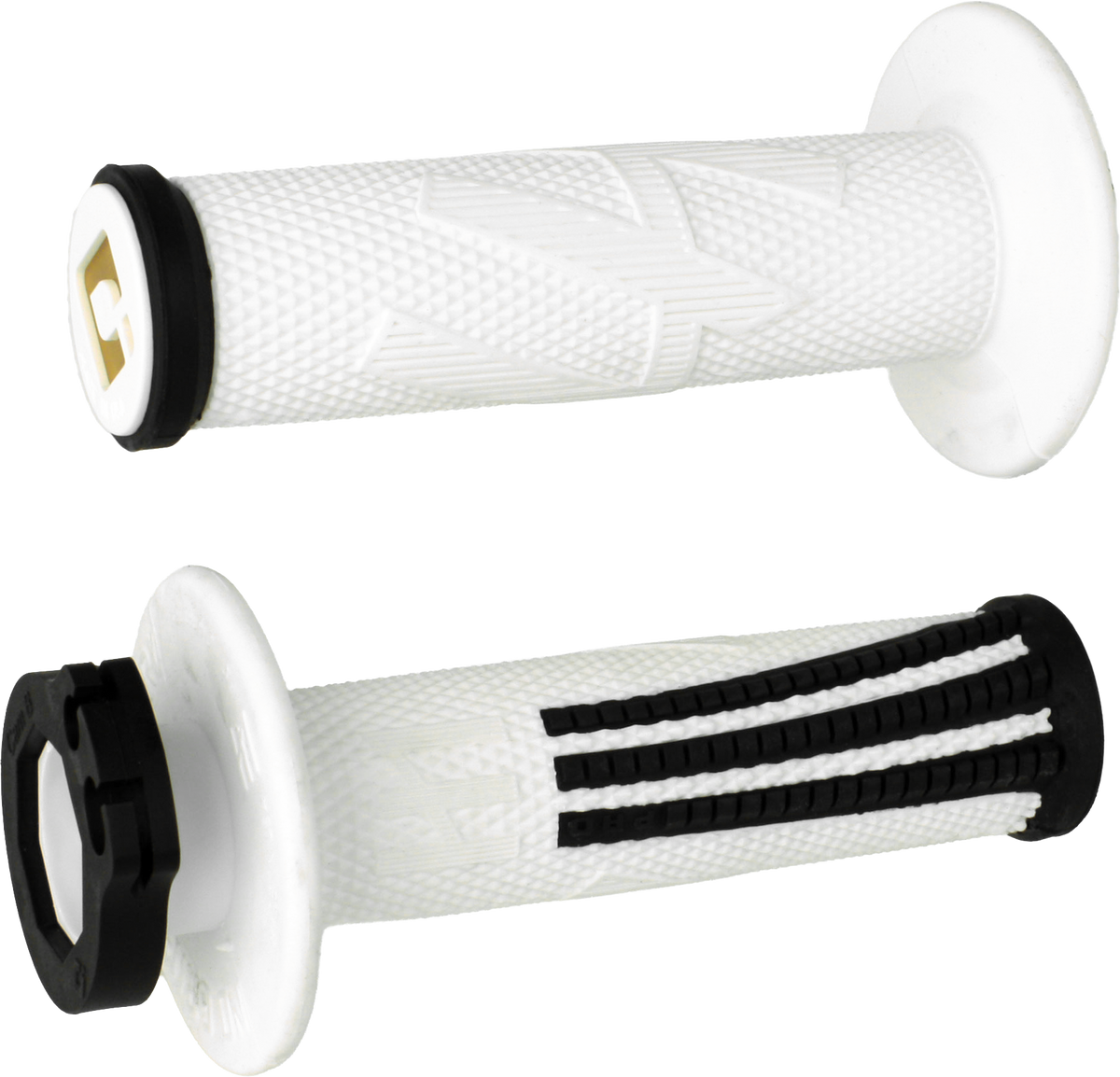 ODI Emig Pro V2 lock-on grips in white and black