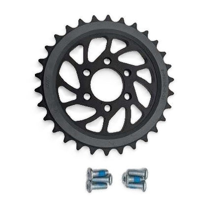 Warp 9 Warp Drive rear sprocket in black steel with two replacement bolts