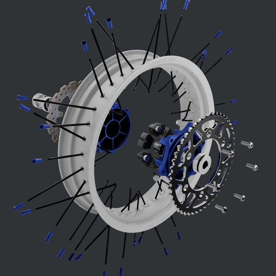 Visualise Exploded View Motorcycle Wheels: Custom-Built or In Stock – Warp9Racing