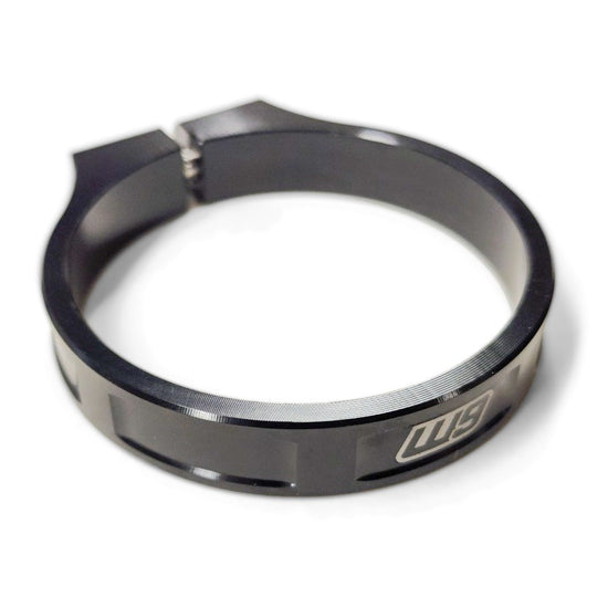Warp 9 Surron Light Bee frame clamp, a black anodized ring with a pinch slot
