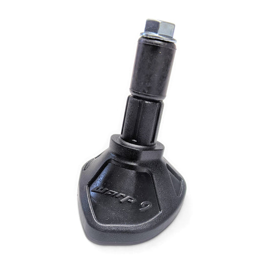 Warp 9 replacement kickstand footpad in black with the Warp 9 logo